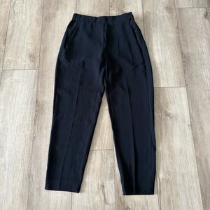 J. Crew Easy Straight‎ Ankle Pant Size 0 Black Matte Crepe Pull On Career